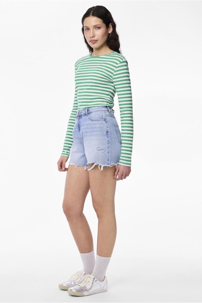 PCSUMMER HW DEST LB SHORTS NOOS 17146747 LIGHT BLUE DENIM